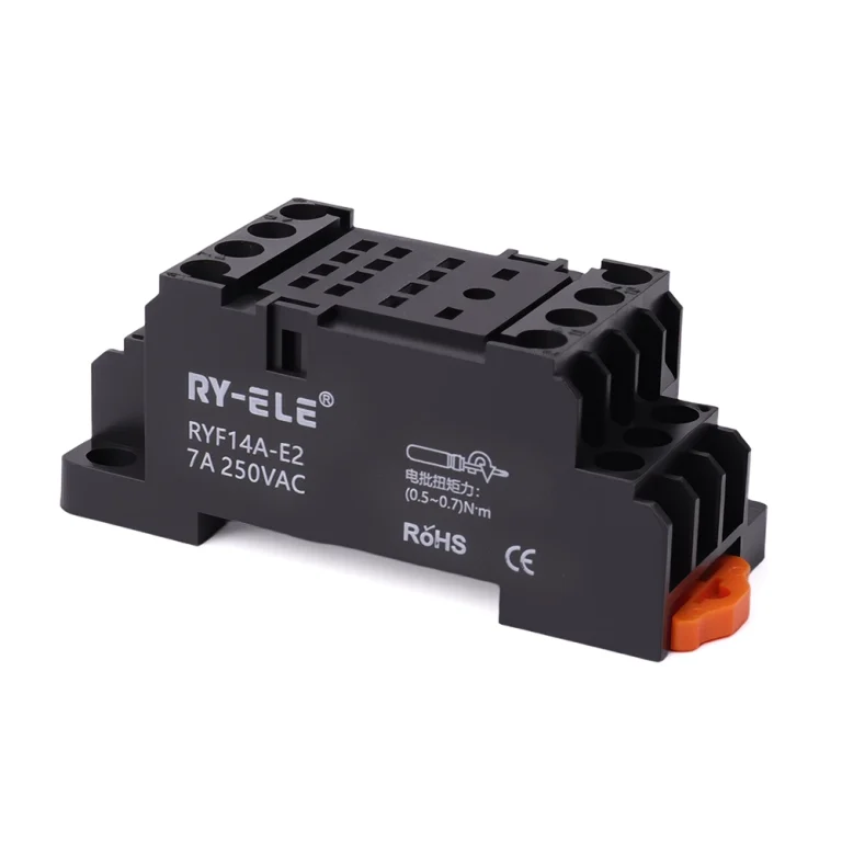 DIN rail relay sockets